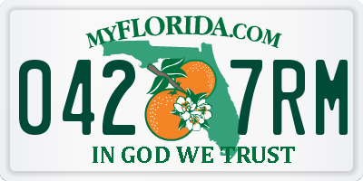 FL license plate 0427RM