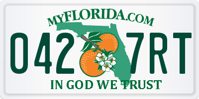 FL license plate 0427RT