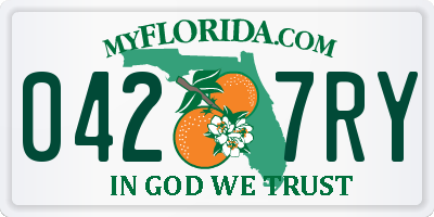 FL license plate 0427RY