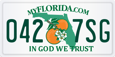 FL license plate 0427SG