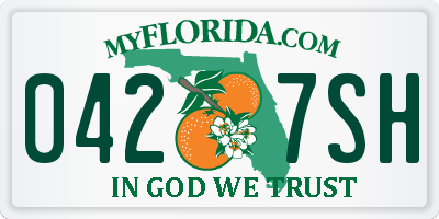 FL license plate 0427SH