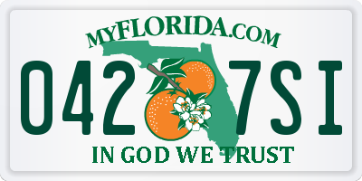 FL license plate 0427SI