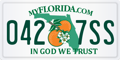 FL license plate 0427SS