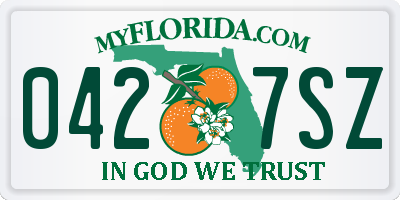 FL license plate 0427SZ