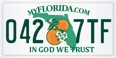 FL license plate 0427TF