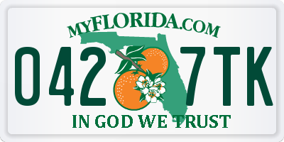 FL license plate 0427TK