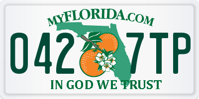 FL license plate 0427TP