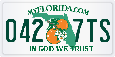 FL license plate 0427TS