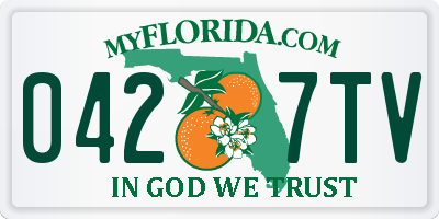 FL license plate 0427TV