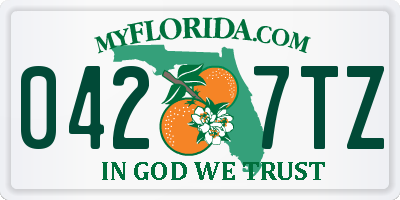 FL license plate 0427TZ
