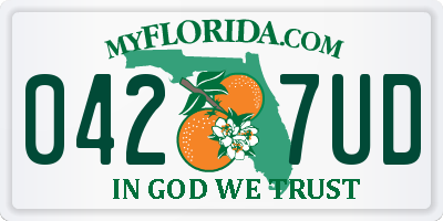 FL license plate 0427UD