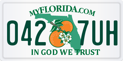 FL license plate 0427UH