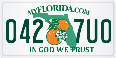 FL license plate 0427UO