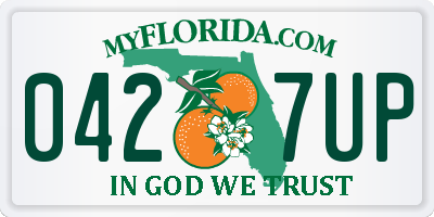 FL license plate 0427UP