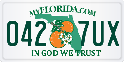 FL license plate 0427UX
