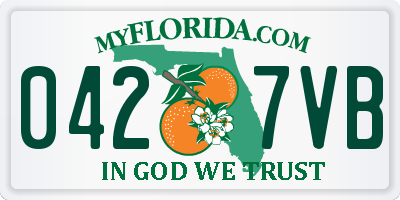 FL license plate 0427VB