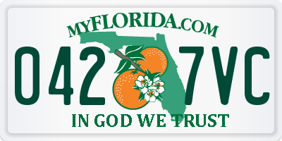 FL license plate 0427VC