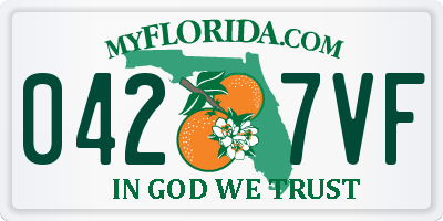 FL license plate 0427VF