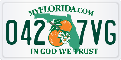 FL license plate 0427VG