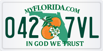 FL license plate 0427VL