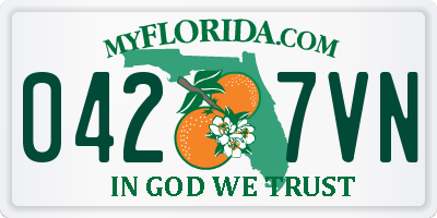 FL license plate 0427VN