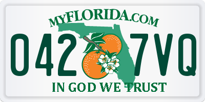 FL license plate 0427VQ