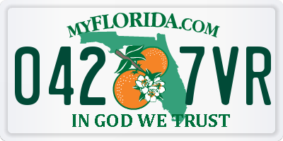 FL license plate 0427VR