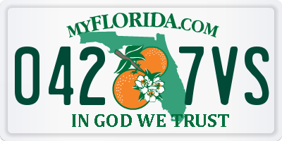 FL license plate 0427VS