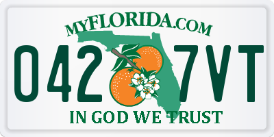 FL license plate 0427VT