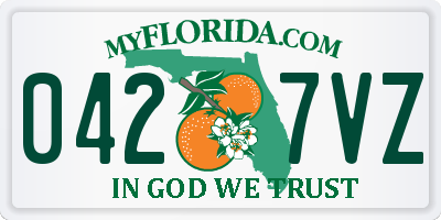 FL license plate 0427VZ