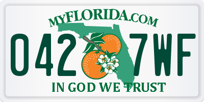 FL license plate 0427WF