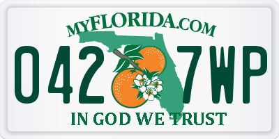 FL license plate 0427WP