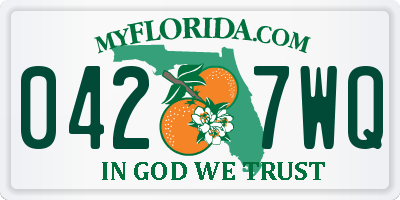 FL license plate 0427WQ