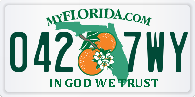 FL license plate 0427WY