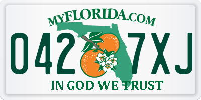 FL license plate 0427XJ