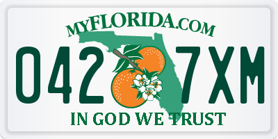 FL license plate 0427XM
