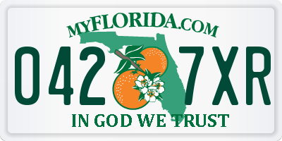 FL license plate 0427XR