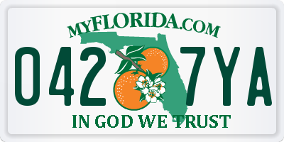 FL license plate 0427YA