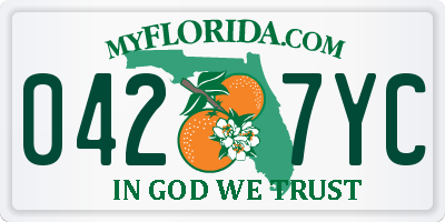 FL license plate 0427YC