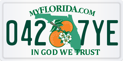 FL license plate 0427YE