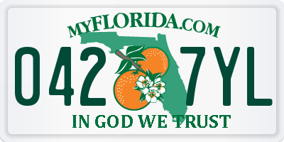 FL license plate 0427YL
