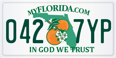 FL license plate 0427YP