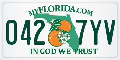 FL license plate 0427YV