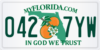FL license plate 0427YW