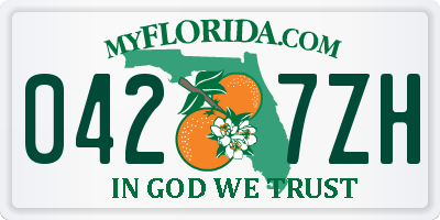 FL license plate 0427ZH