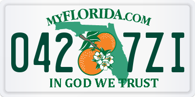 FL license plate 0427ZI