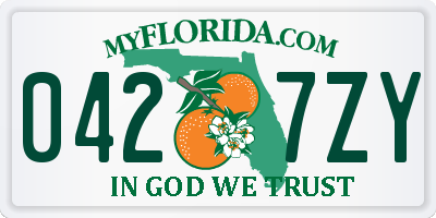 FL license plate 0427ZY