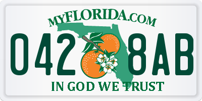FL license plate 0428AB