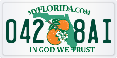 FL license plate 0428AI