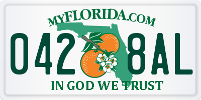 FL license plate 0428AL
